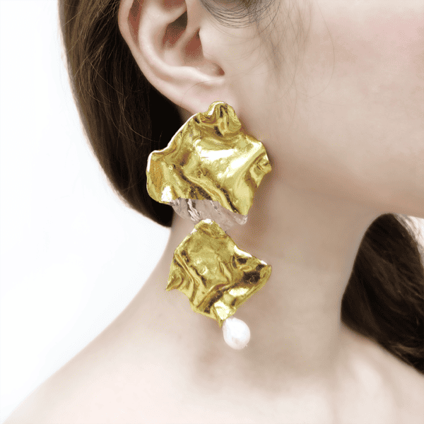 Avantelier selects ethical jewellery for you_W;nk Gold Block Earrings