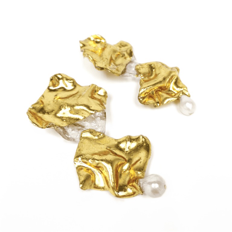Avantelier selects ethical jewellery for you_W;nk Gold Block Earrings
