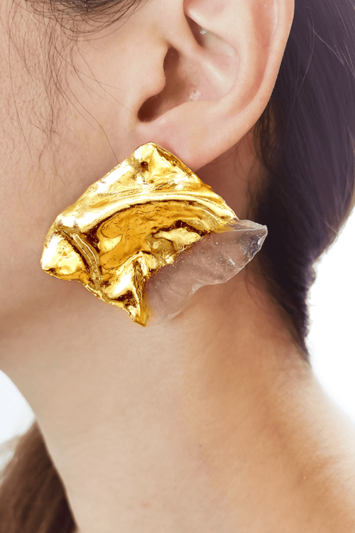 Avantelier selects ethical jewellery for you_W;nk Metallic Square Earrings