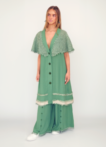 Avantelier selects ethical Outfits for you_CHERENG Green V Short Dress