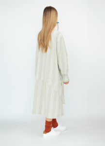 Avantelier selects ethical Outfits for you _ CHERNG Green Mountain-shaped Long Shirt