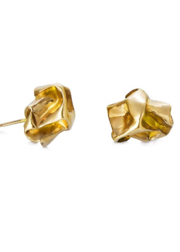 Avantelier selects ethical Outfits for you _ NIZA HUANGCRUSH NUGGET STUDS - GOLD
