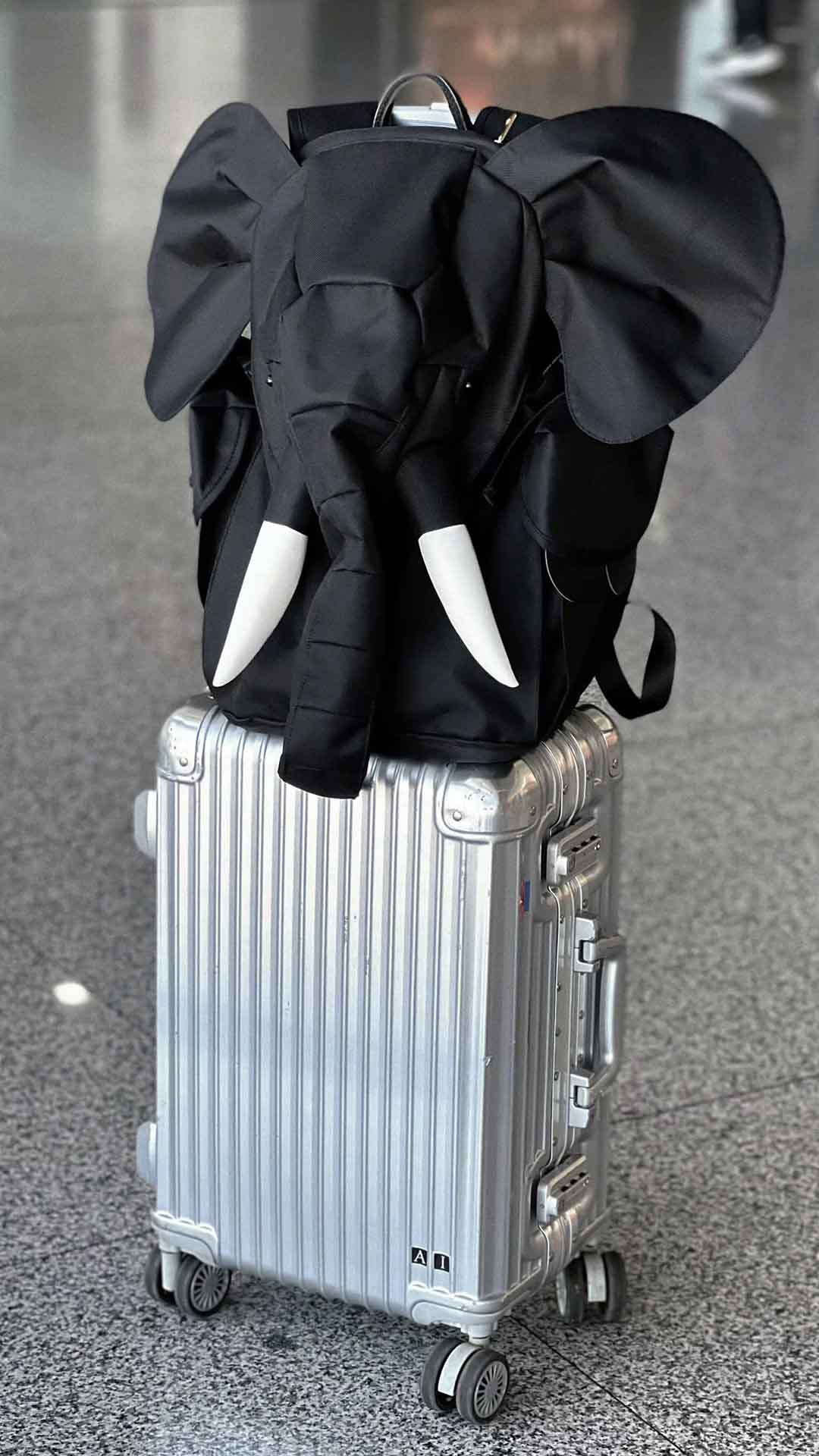 YANG DU : Black Elephant Backpack – Large - Image 6