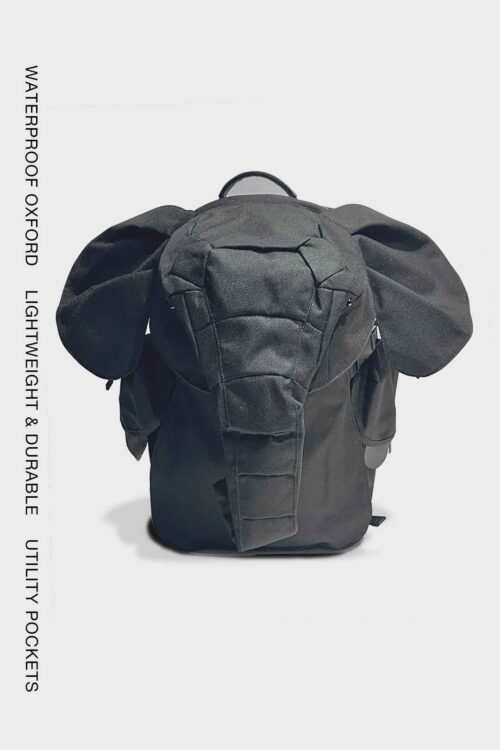 YANG DU : Black Elephant Backpack – Medium