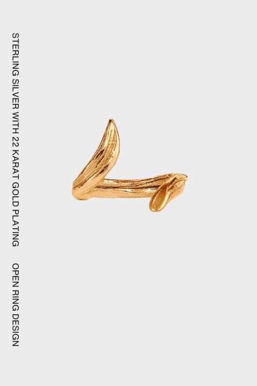 De Rosario Rama Ring No. 4 open branch ring in Sterling Silver or 22 Karat Gold-Plated Sterling Silver
