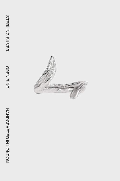 De Rosario Rama Ring No. 4 open branch ring in Sterling Silver or 22 Karat Gold-Plated Sterling Silver