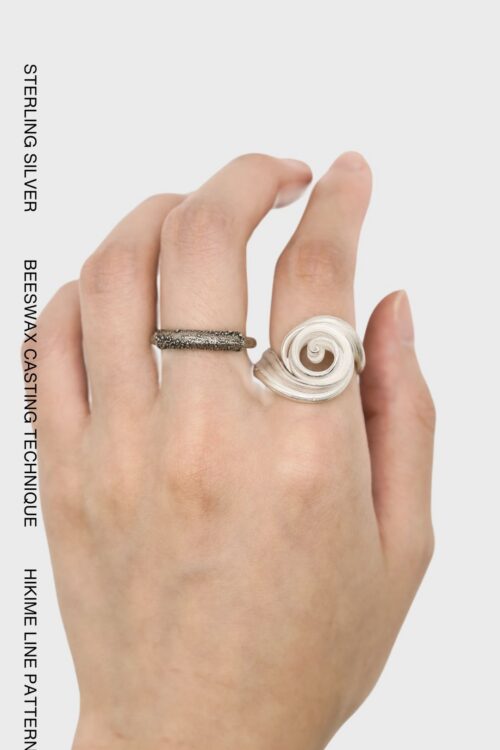 CAKI sterling silver Hikime ring